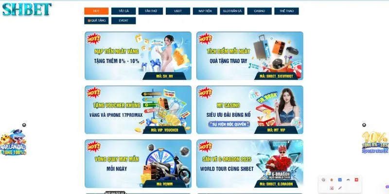 SHBET tung ưu đãi lớn nhất 11/2025